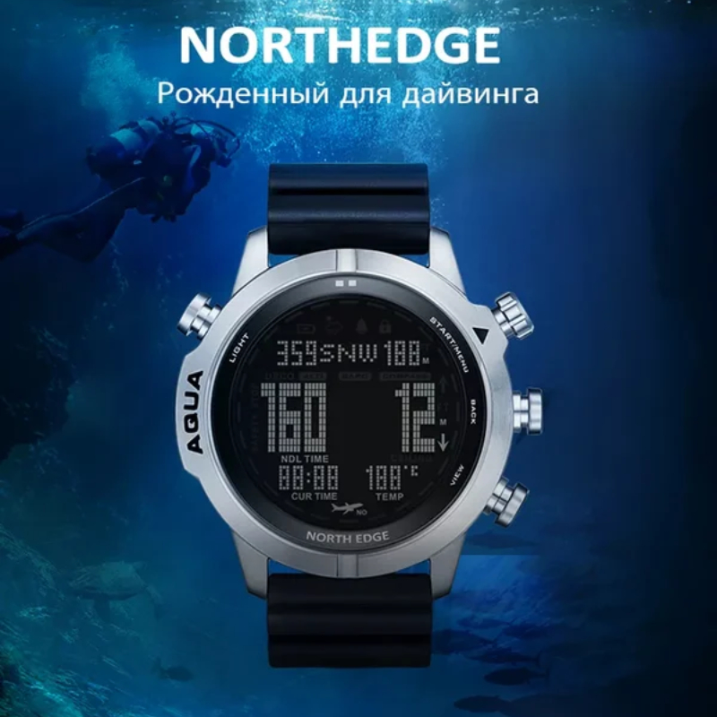 Altimeter Compass Watch - NORTH EDGE Men's Professional Diving Computer