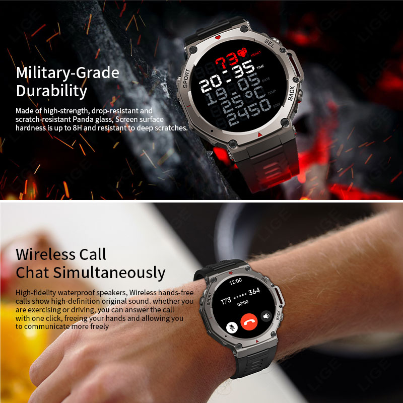 LIGE Military Grade GPS Smart  - Altimeter Compass Watch ulasan dan harga